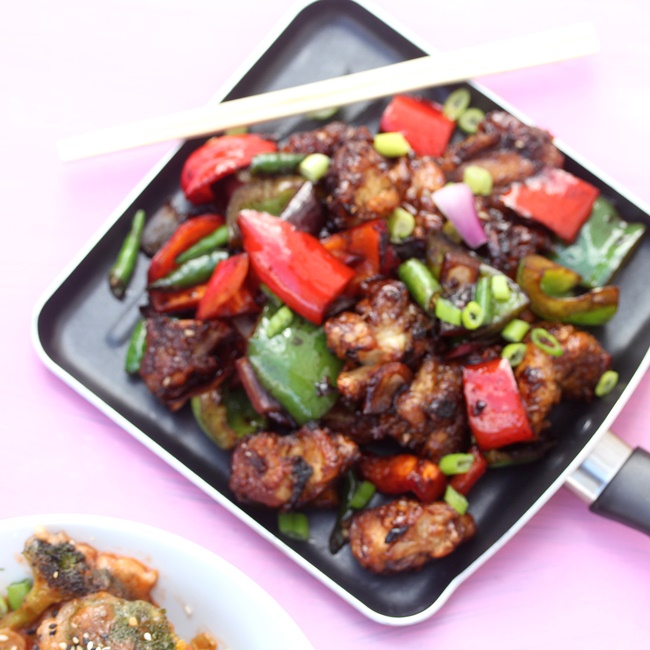 Indo-Chinese Chili Chicken (Air Fryer) - Spice Chronicles
